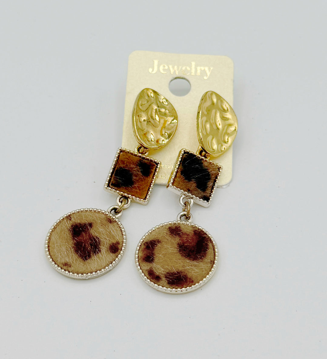 3 Tier Leopard Earrings