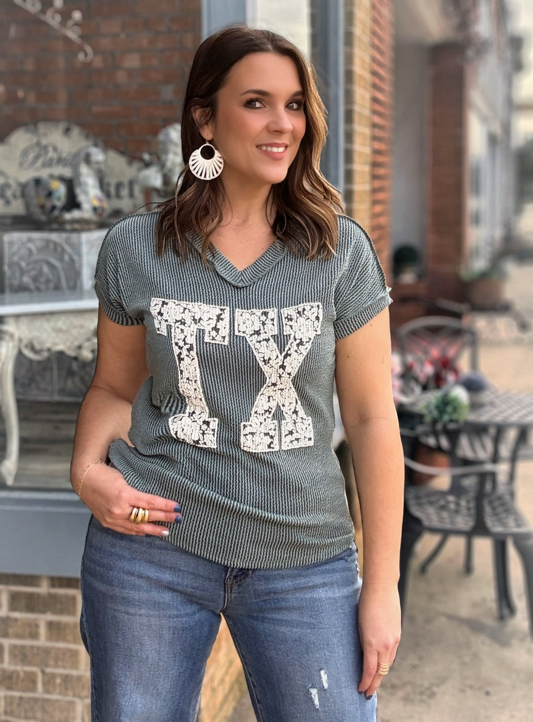 Texas Puff Crinkle Top