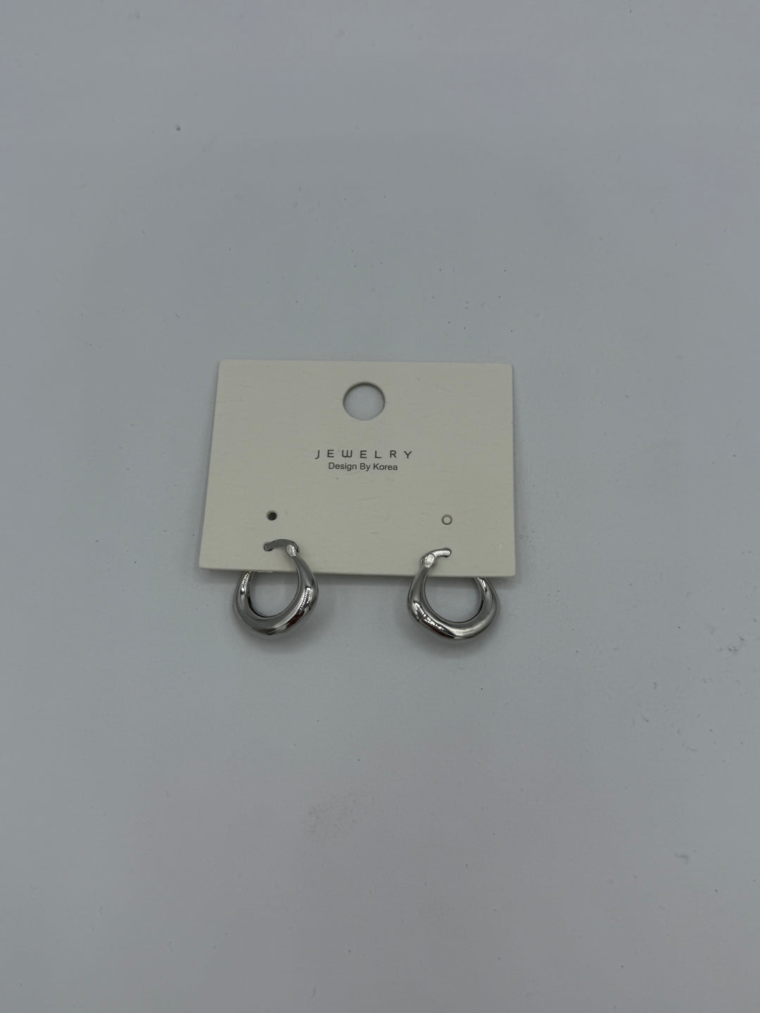 Small Shiny Silver Hoops