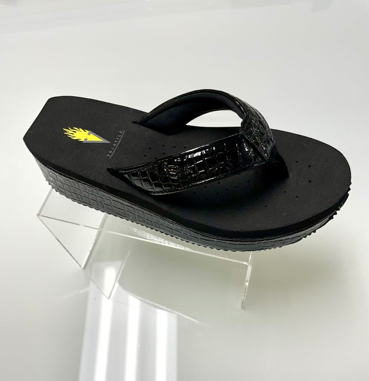 Mini Croco Wedge Sandal