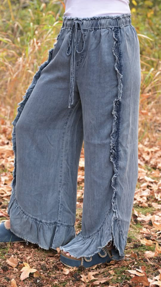 Ruffled Denim