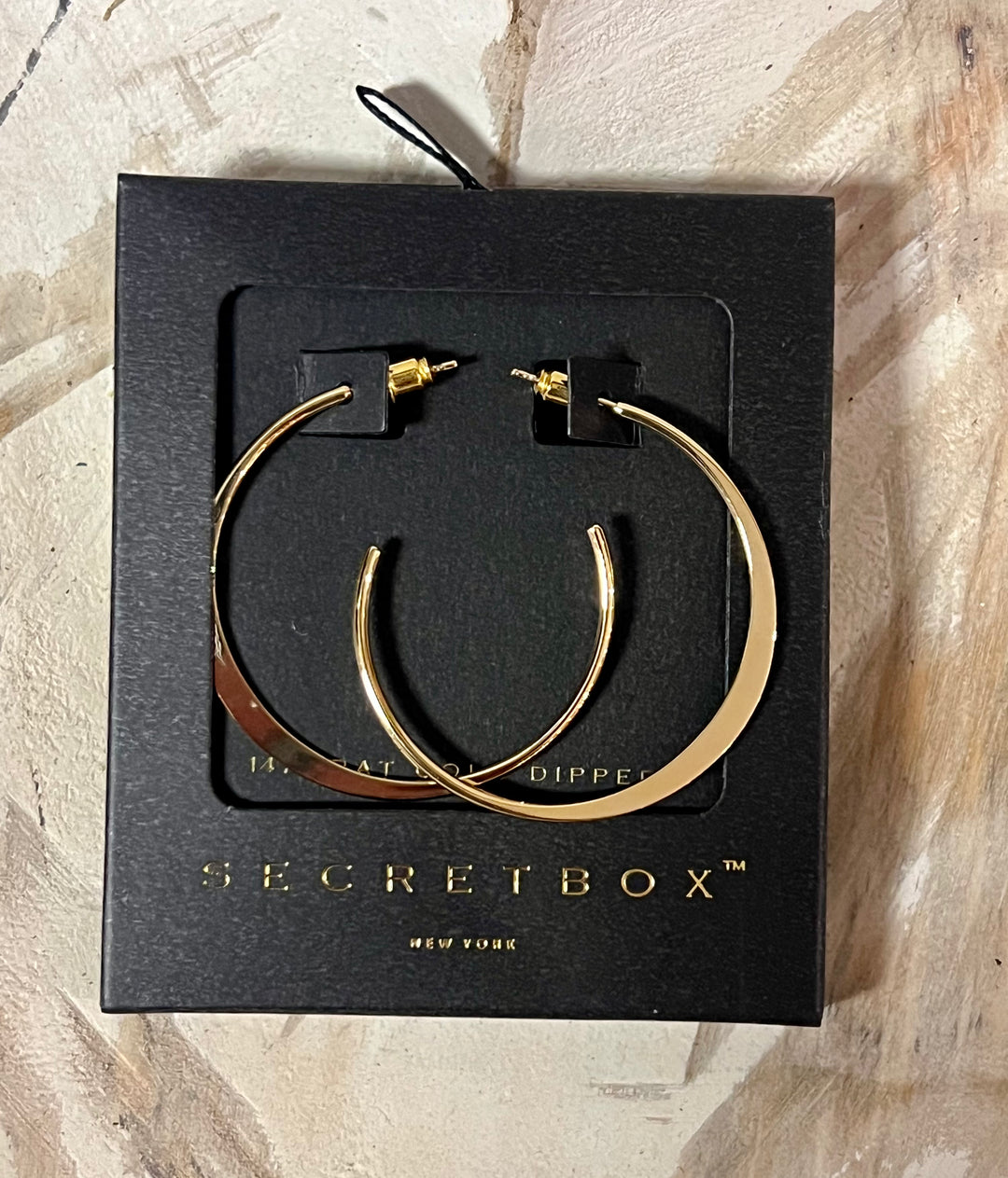 Round Post Hoop Earrings Gold