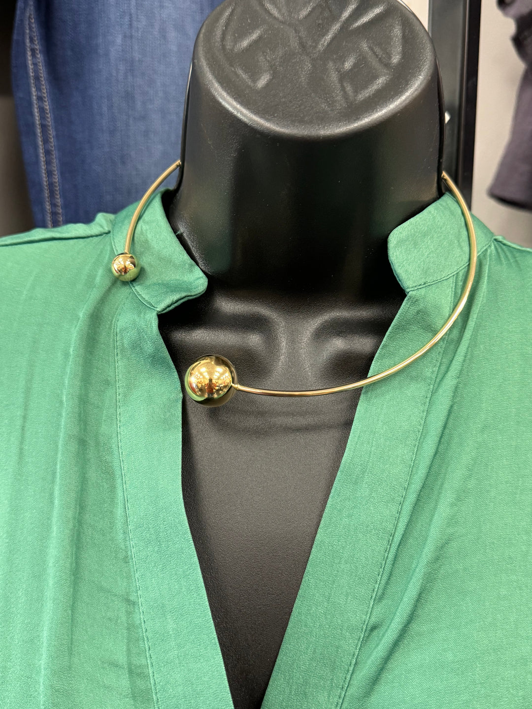 Gold Ball Open Necklace