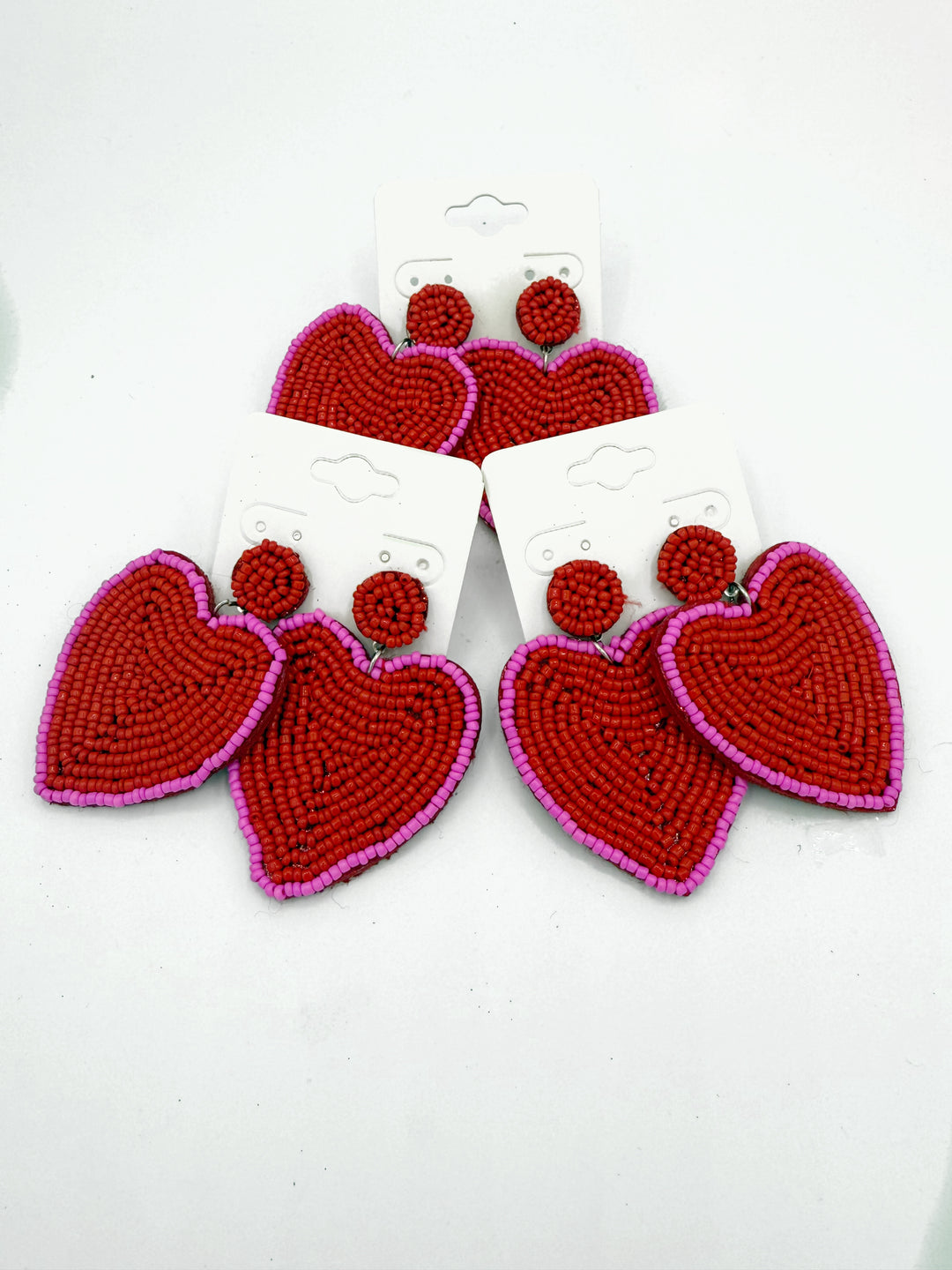 Beaded Heart Earrings