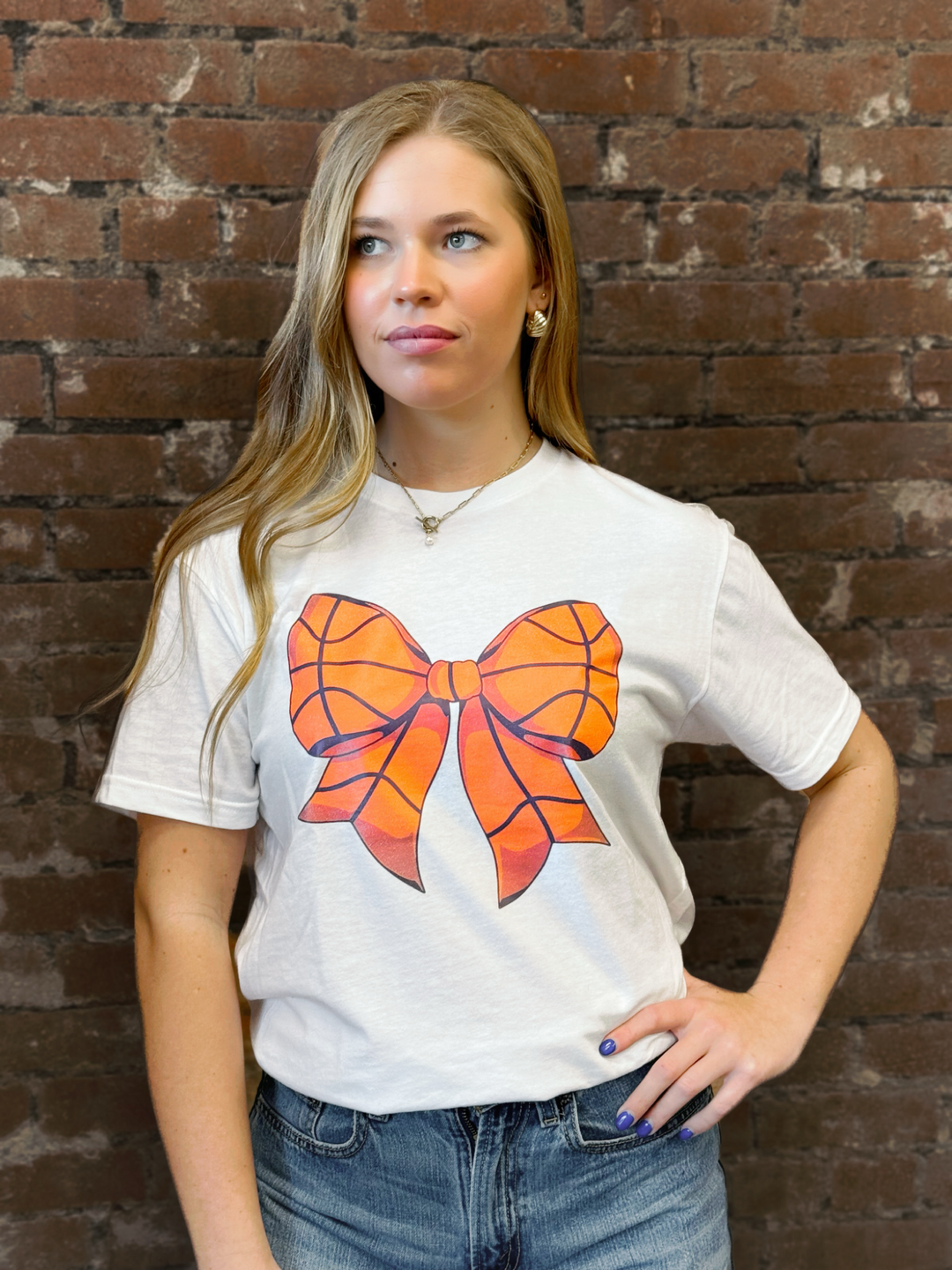 Basketball Bow Tee