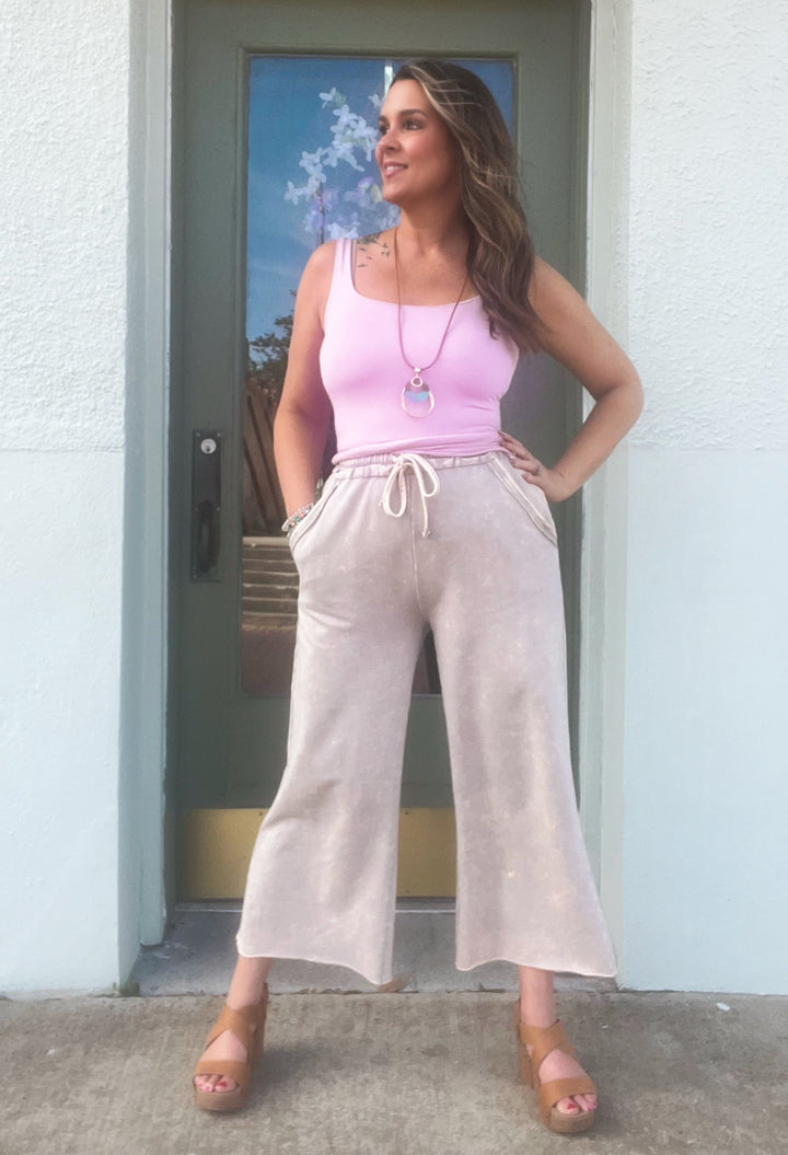 Square Neck Lined TankTop Lilac