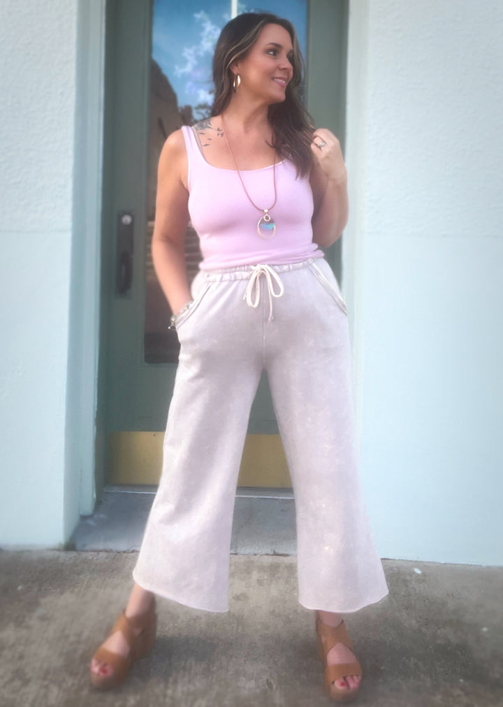 Square Neck Lined TankTop Lilac