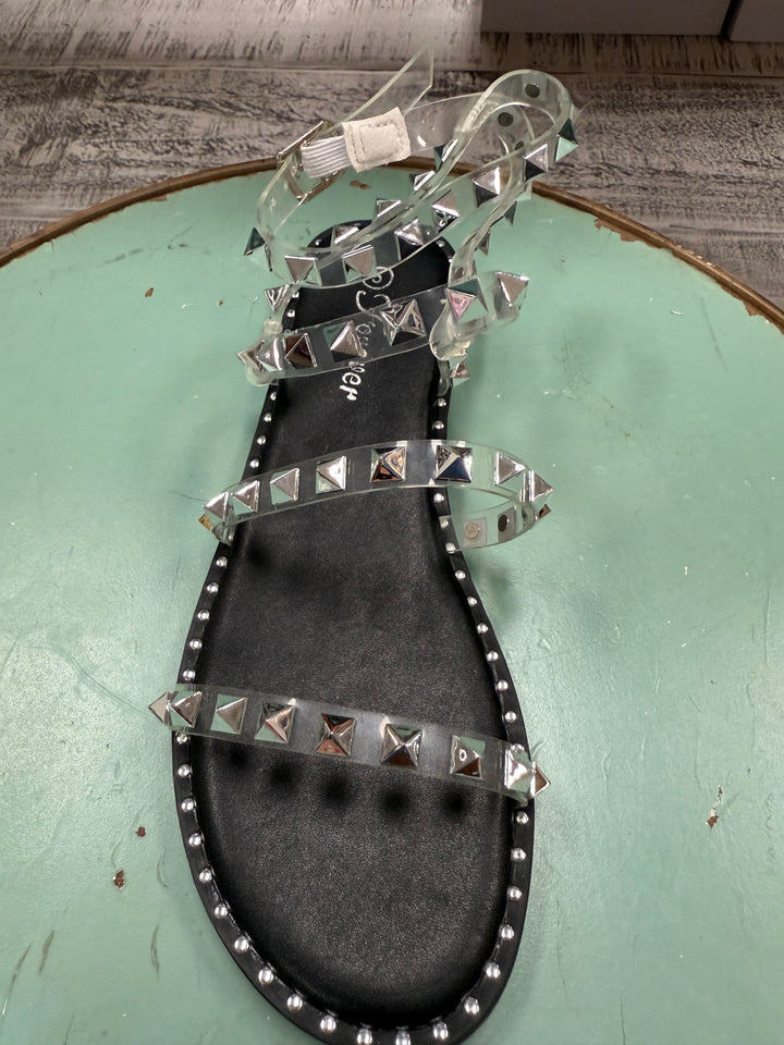 Ding Sandal in Black and Clear