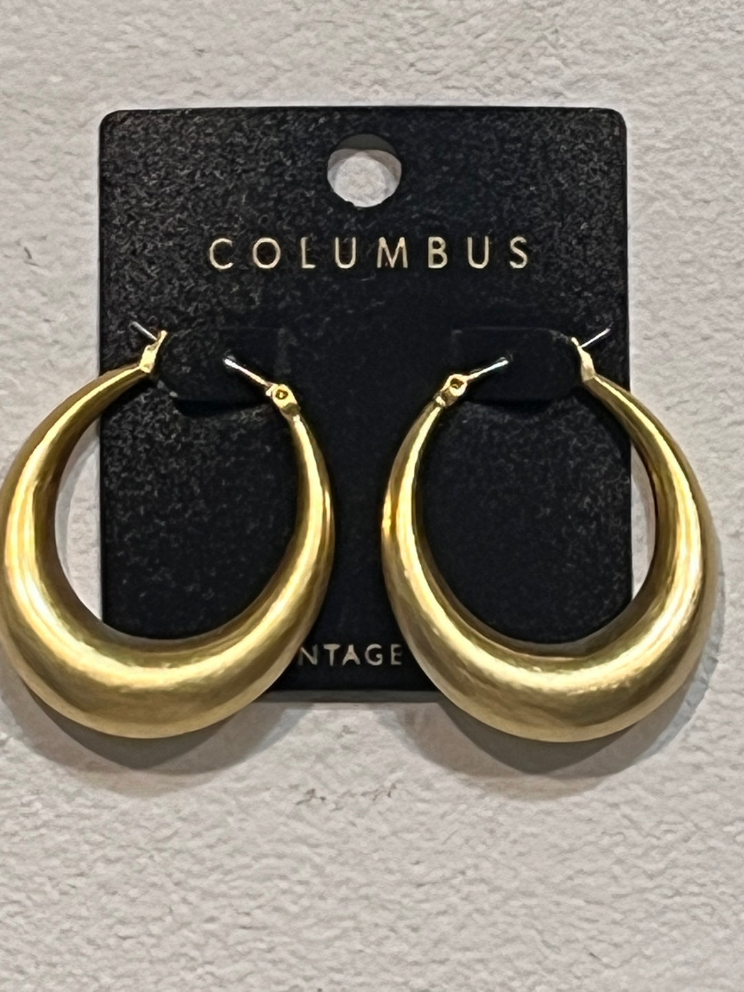 New Vintage 2" Earrings Gold