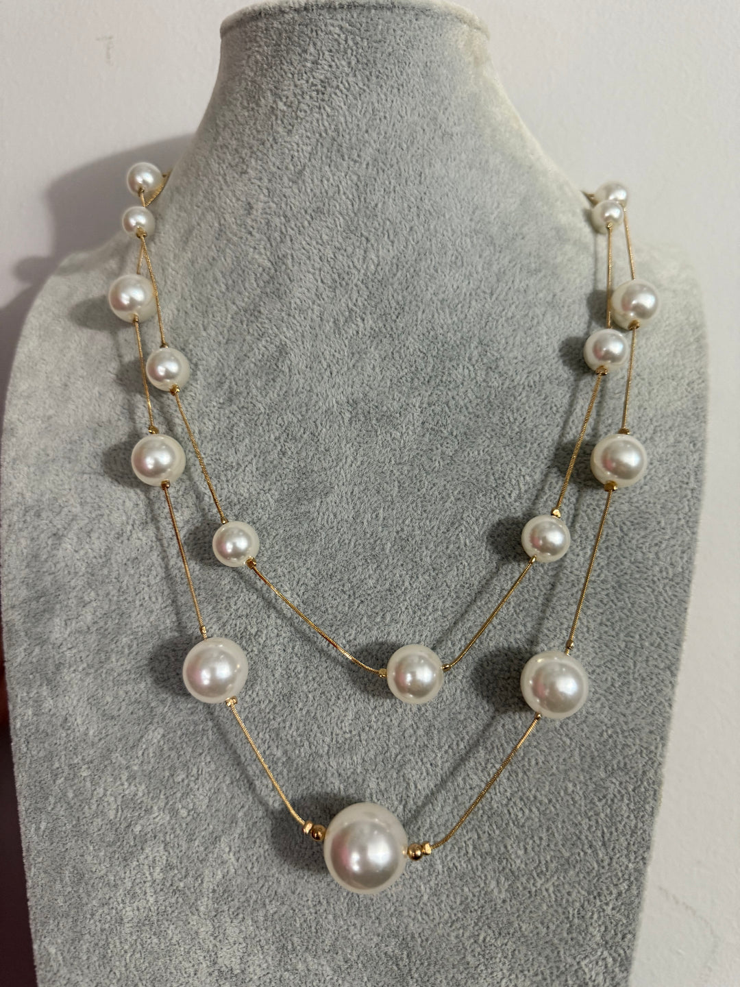 Cherie Faux Peal Double Layer in Gold