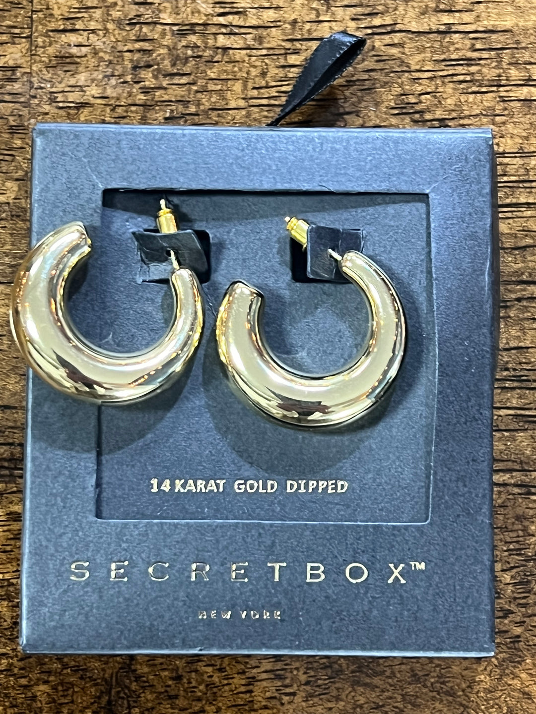 Gold dipped Gradually Tube Hoop Earrings