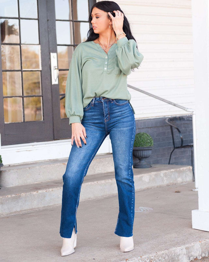 Olivia Sea Foam Green Top
