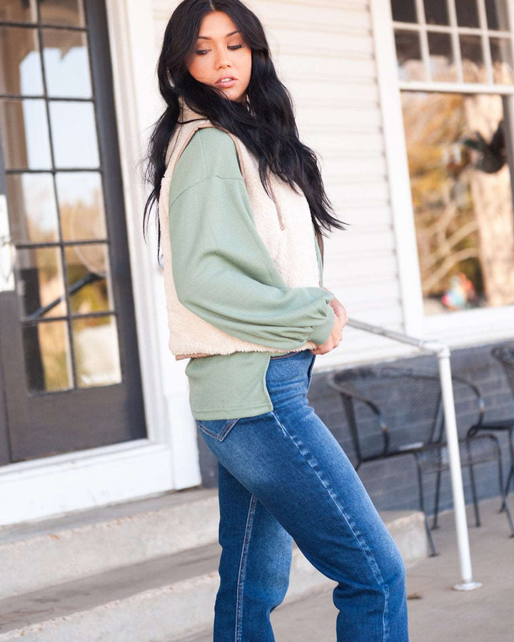 Olivia Sea Foam Green Top
