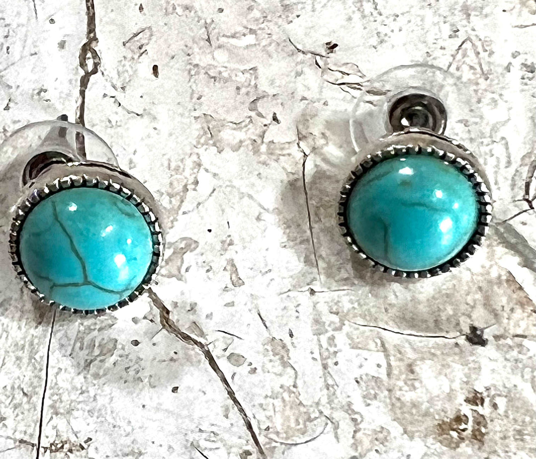 Round Turquoise Studs