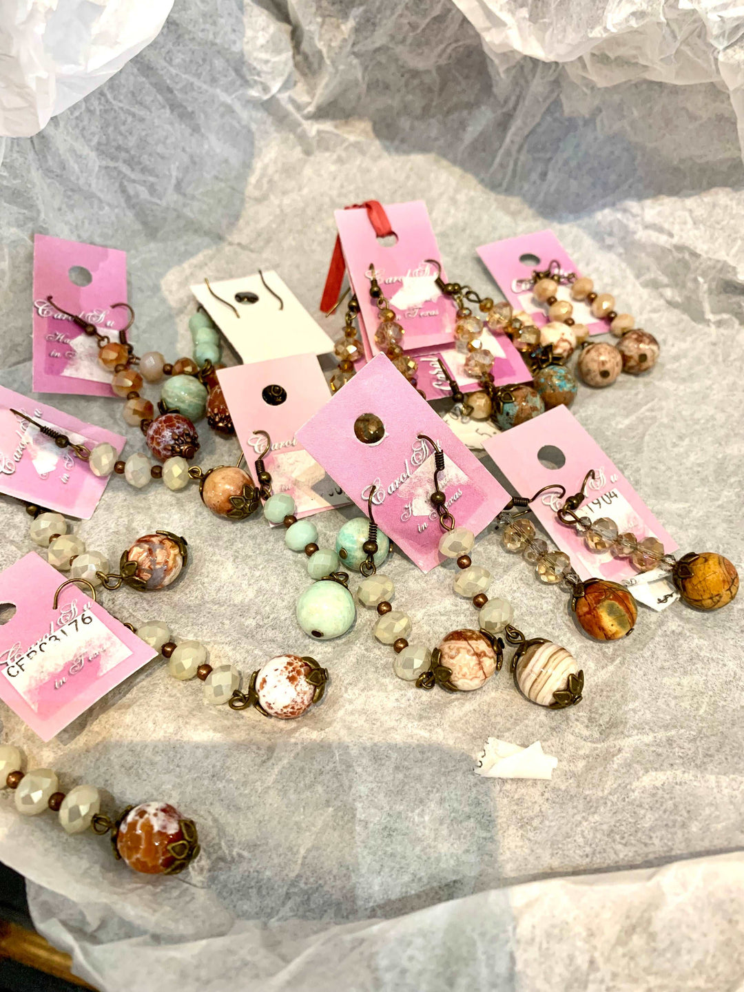 Carol Dangle Bead Earrings