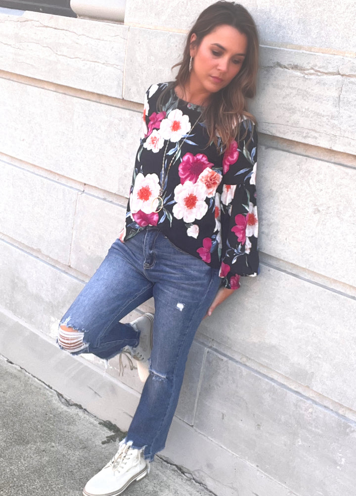 Floral Drop SleeveTop