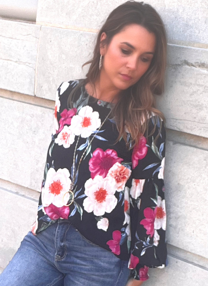 Floral Drop SleeveTop