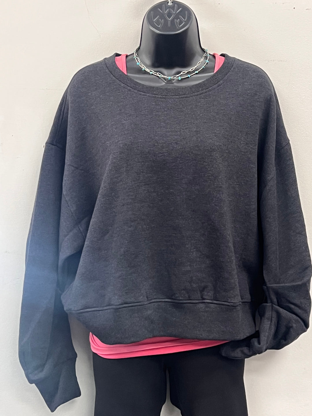 Cup of Coffee Sipping Lounge Top Black