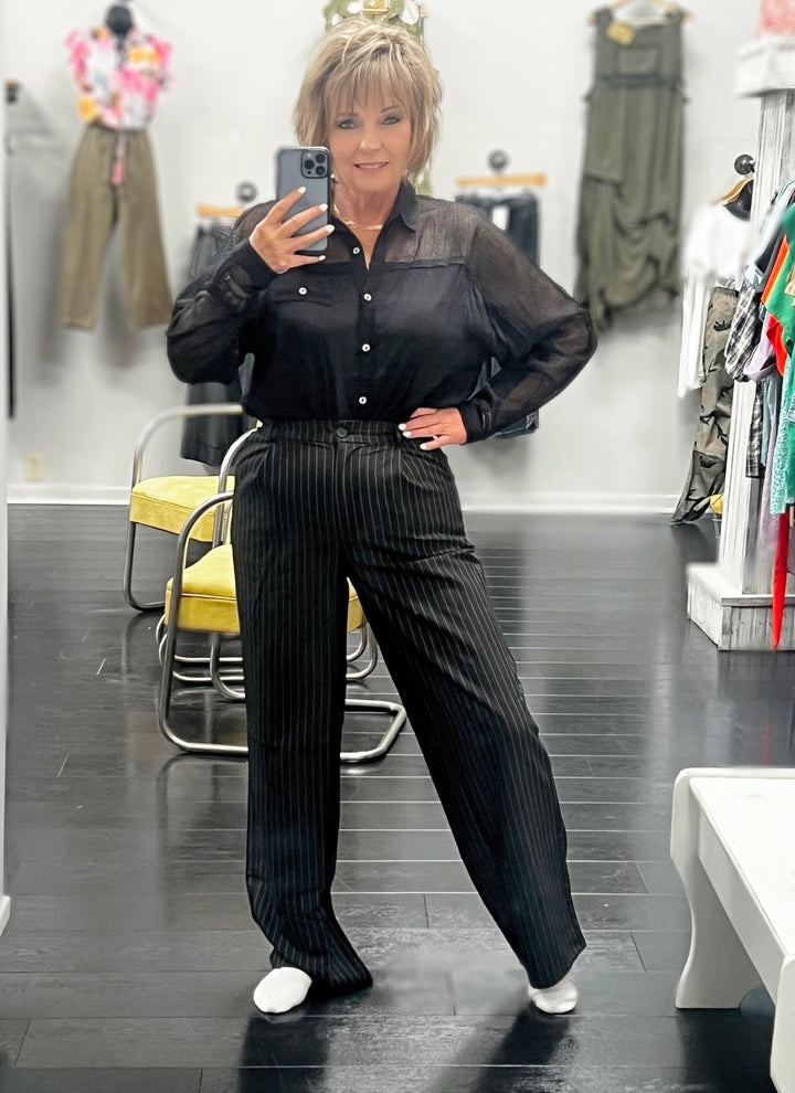 Shes On Fire Top in Black