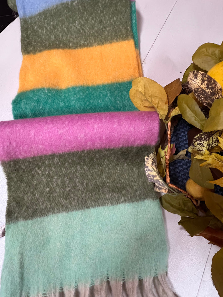 Multicolor Scarf greens, yellow