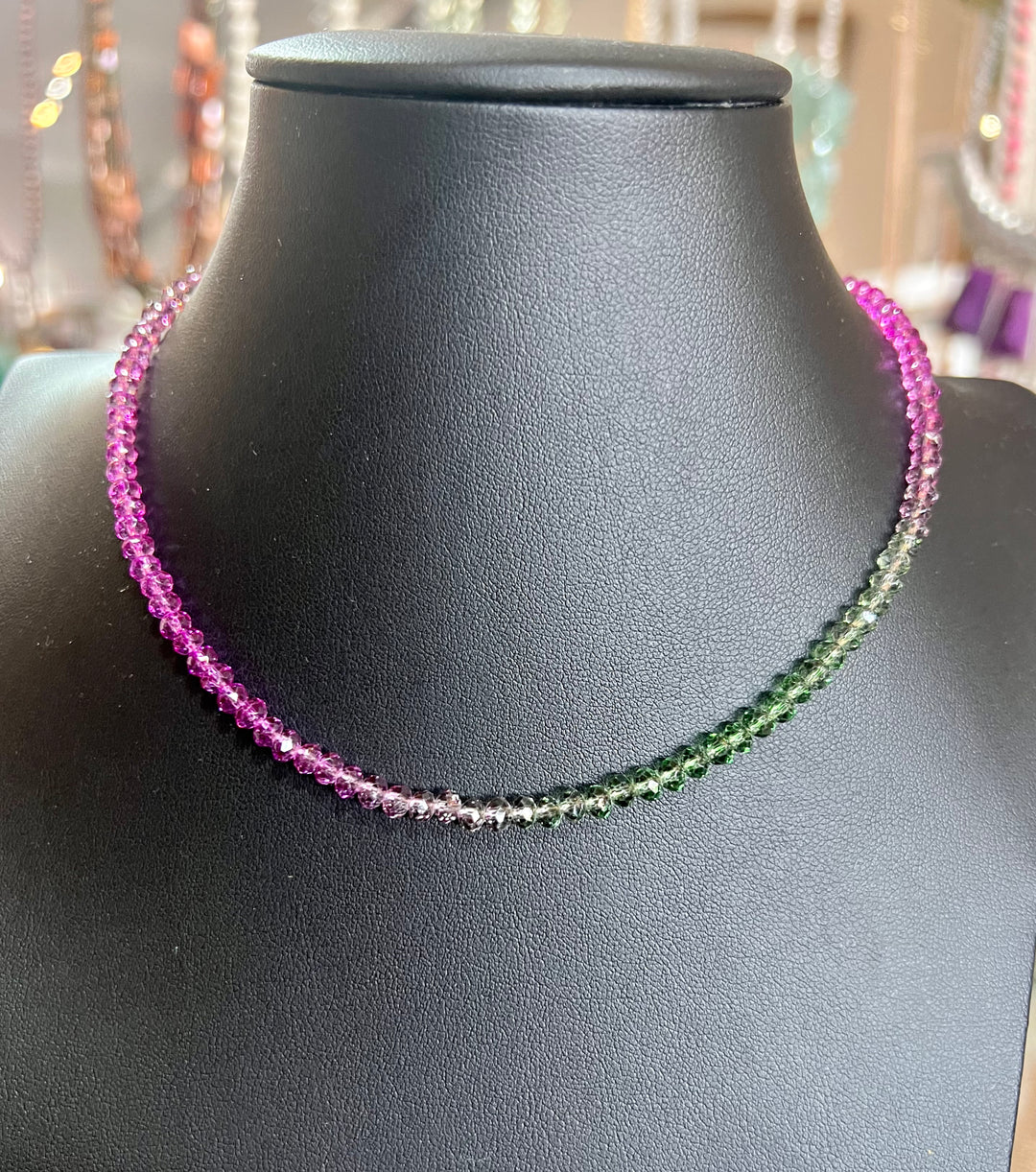 Ombre Glass Choker Necklace