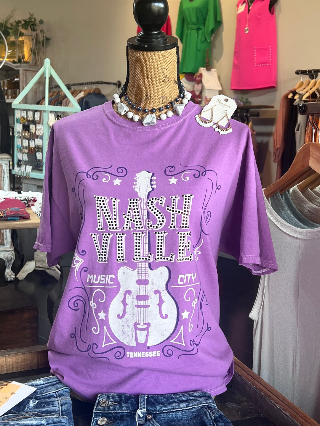 Nashville Music City Tee in Purple
