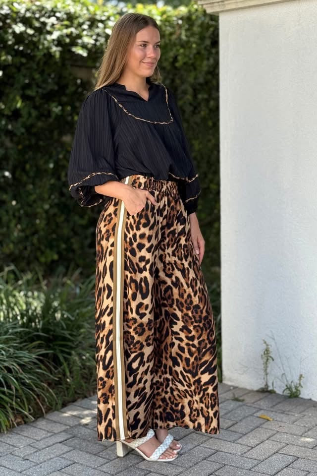Walk on the Wild Side Leopard Wide Leg Pant