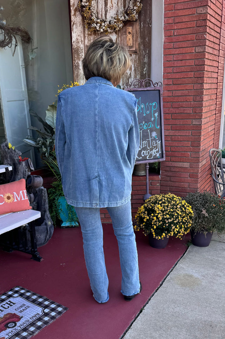 Denim Oversized Blazer