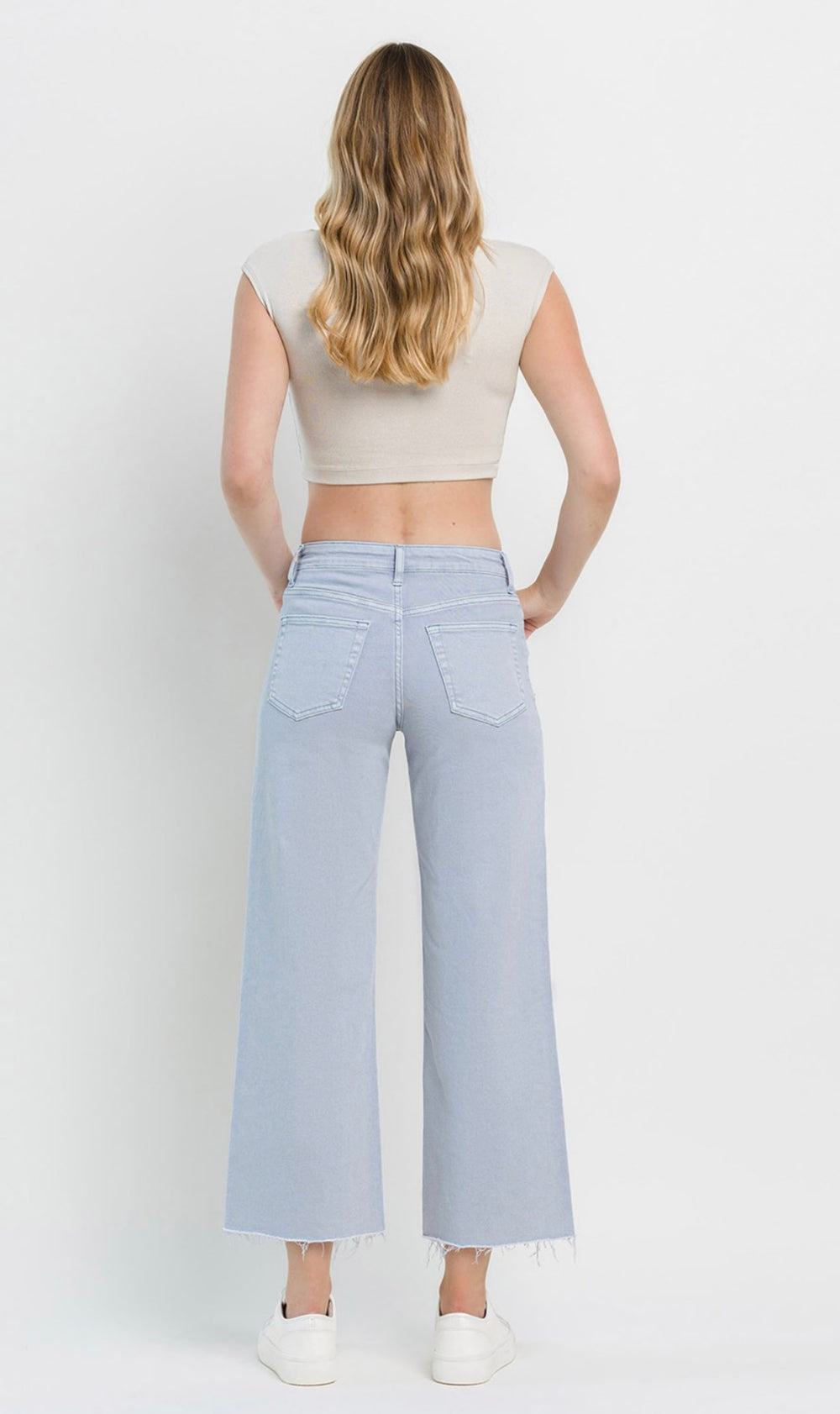 Crop Wide Leg Jeans Light