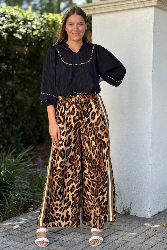 Walk on the Wild Side Leopard Wide Leg Pant