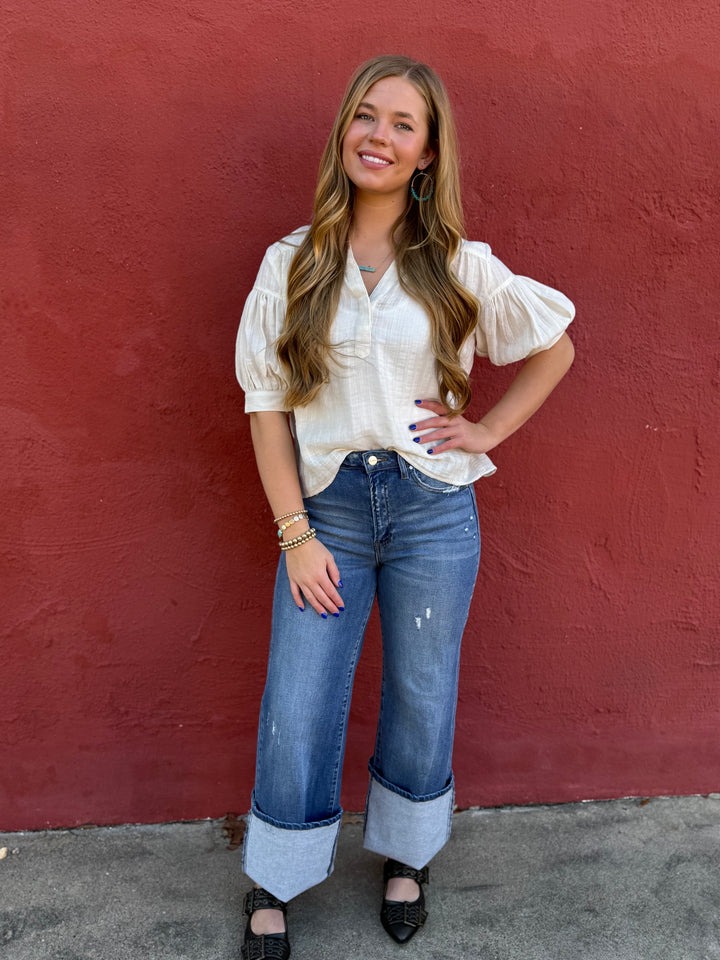 Risen High Rise Medium Wash Jean