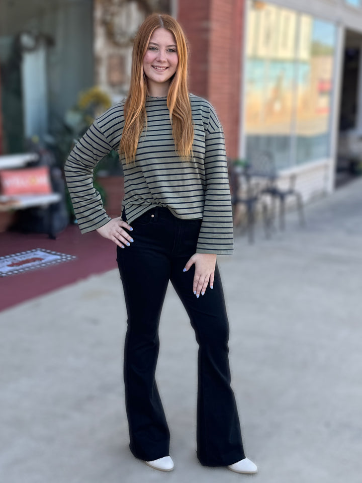 Striped Long Sleeve Top