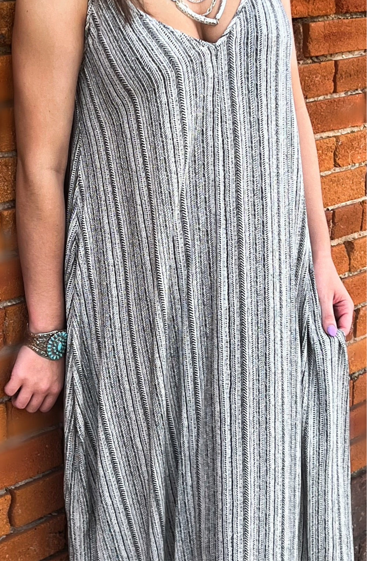 Strappy Paintstroke Maxi Dress