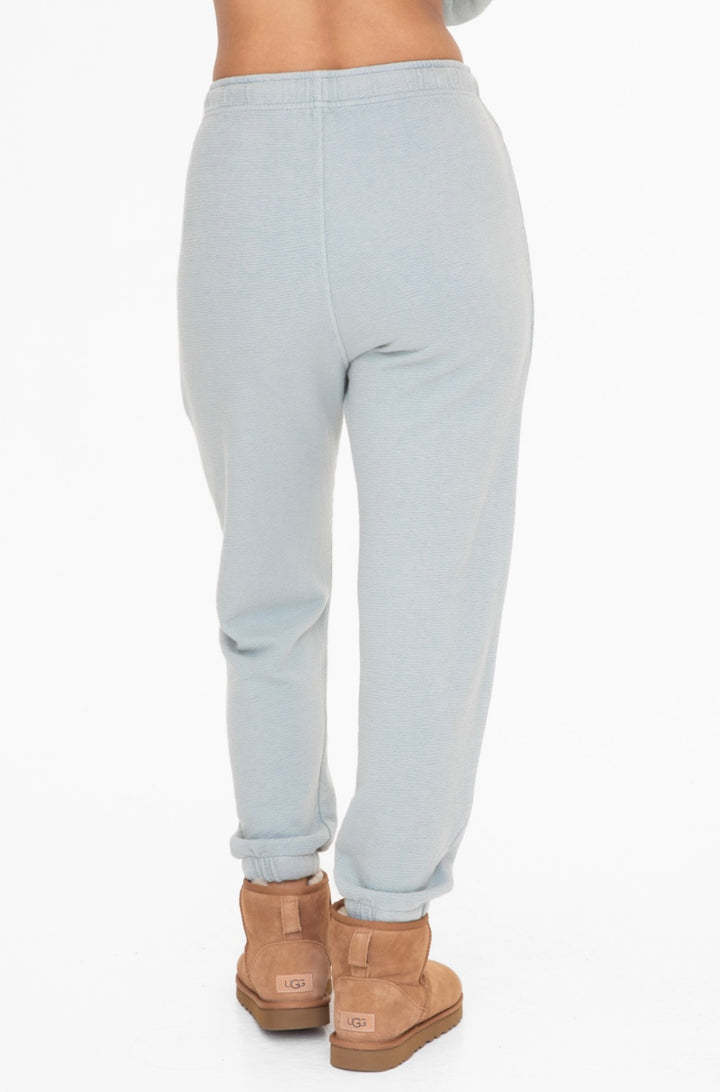Mineral Washed Jacquard Joggers sage