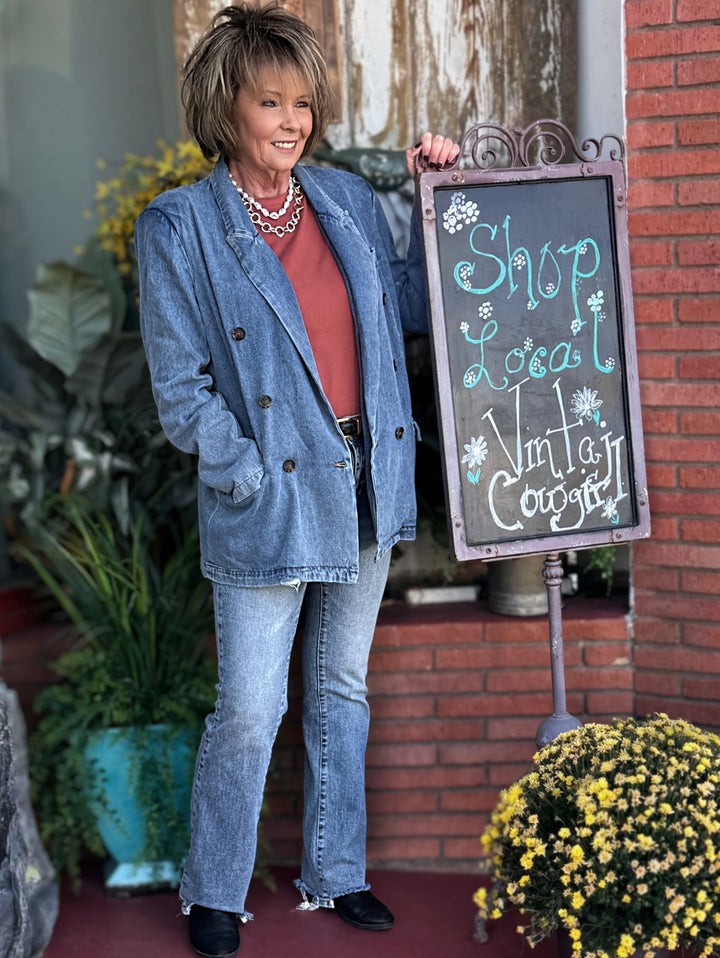 Denim Oversized Blazer