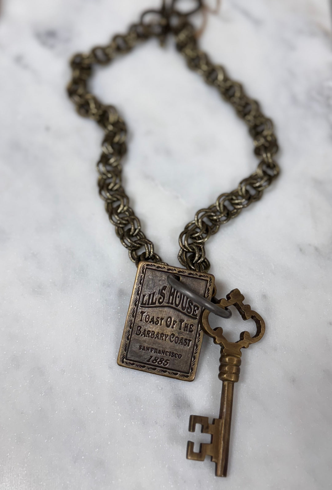 Hotel Key Charm Necklace