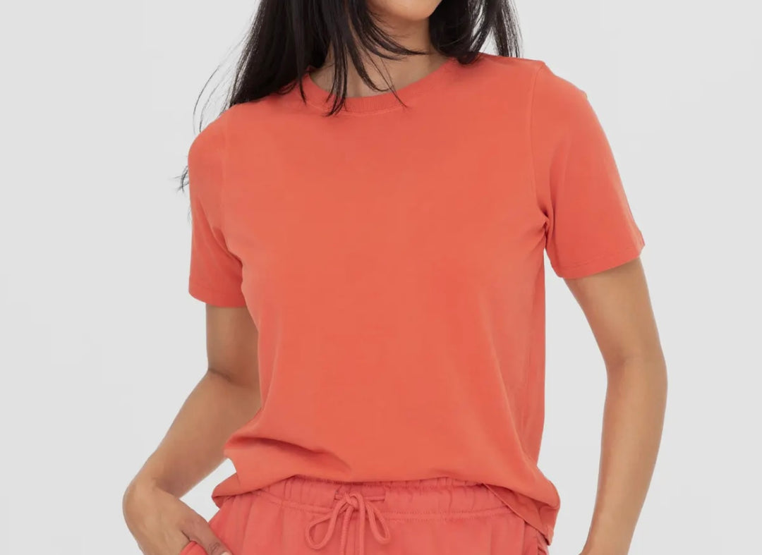 Classic Boxy Fit Tee Coral