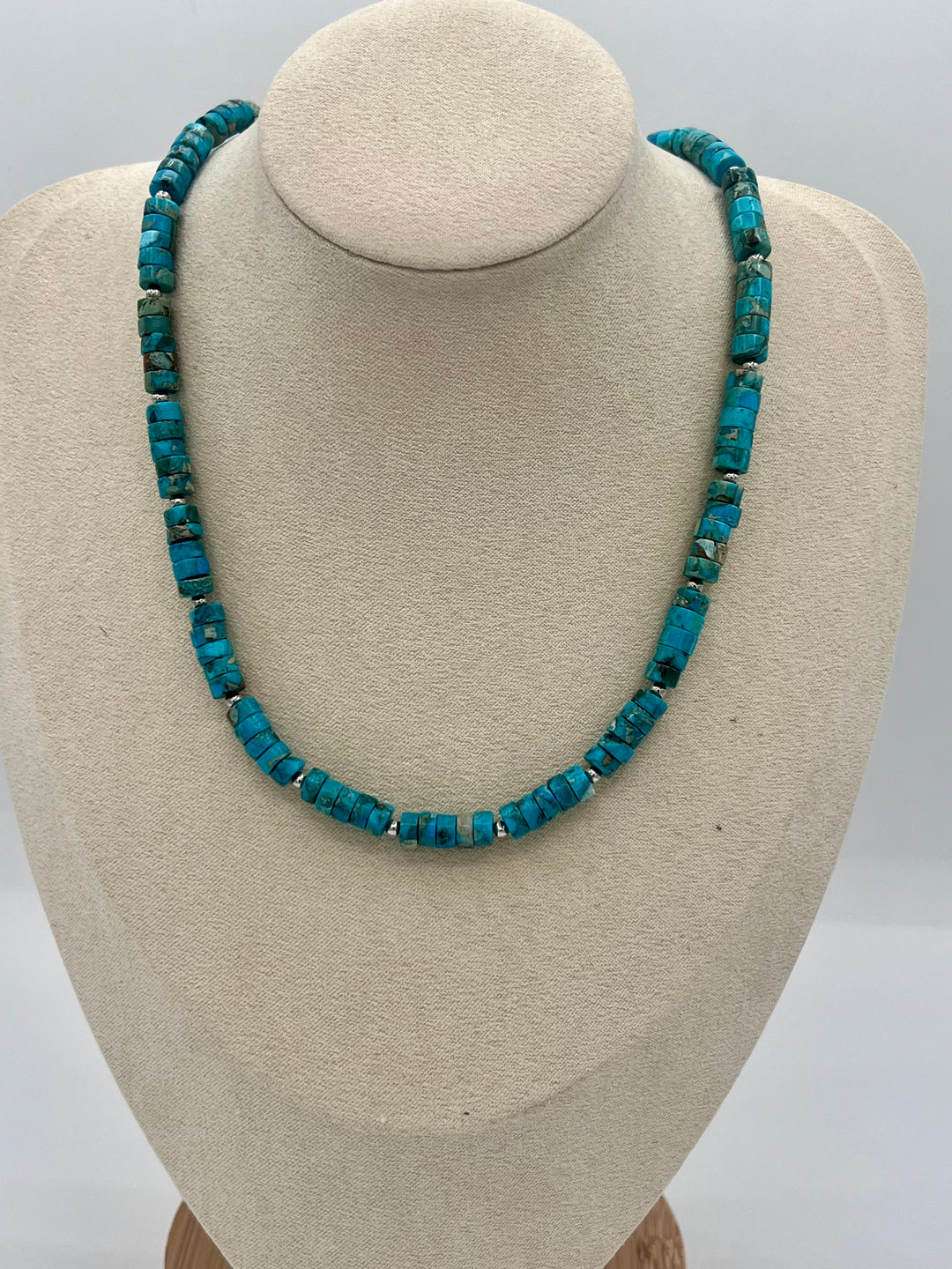 Turquoise Rondelle Gemstone Necklace