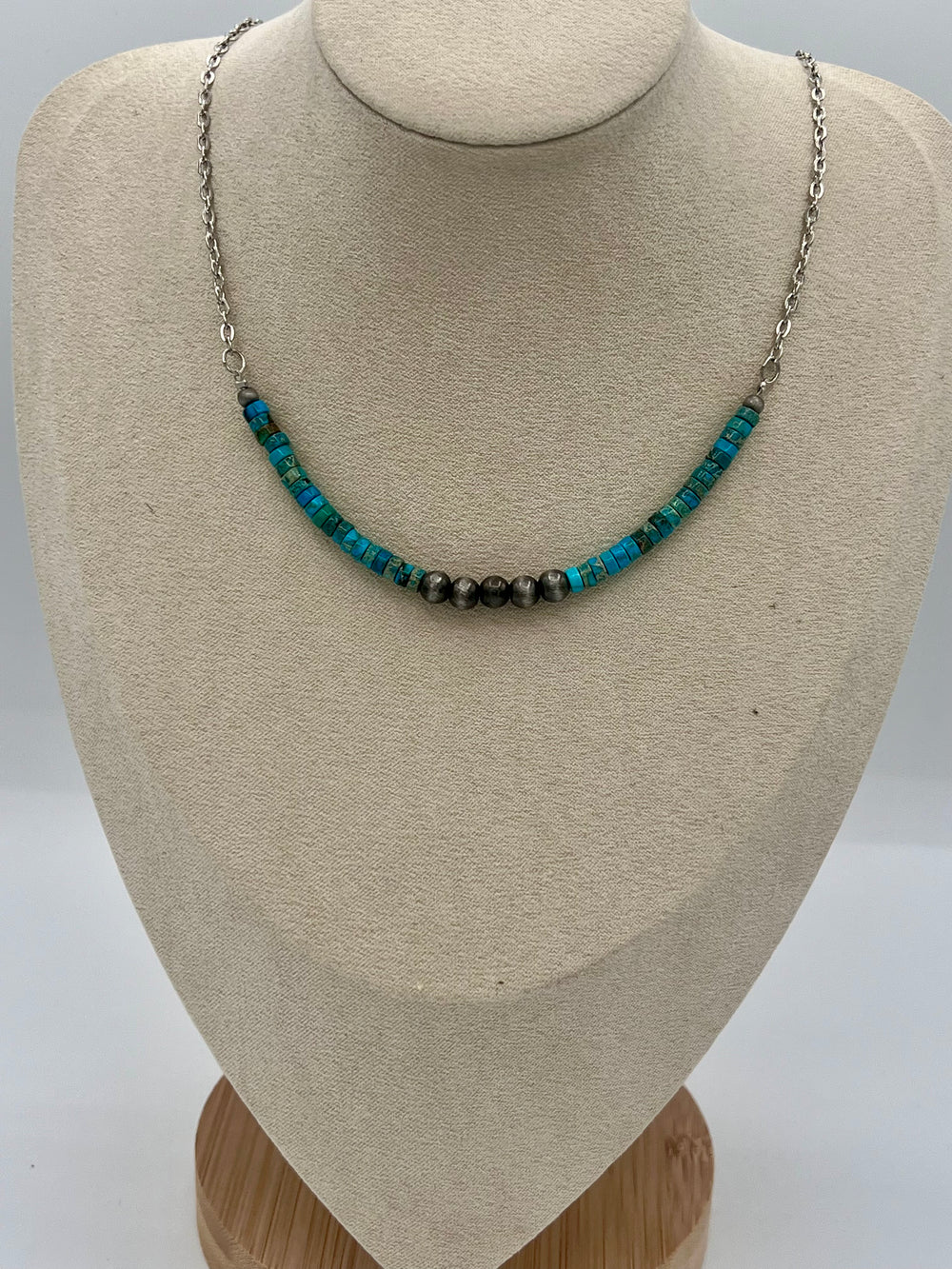 Navajo Pearl and Turquoise Necklace