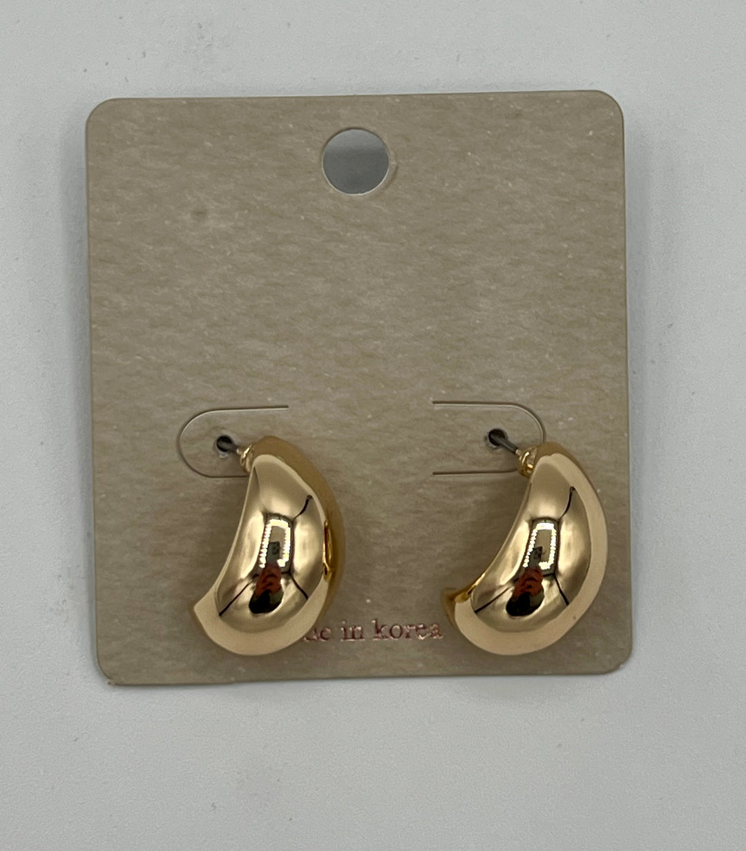 Chunky 1" Hoop Earrings Gold