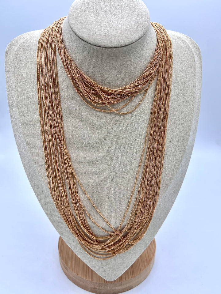 Multi Layered Necklace Gold