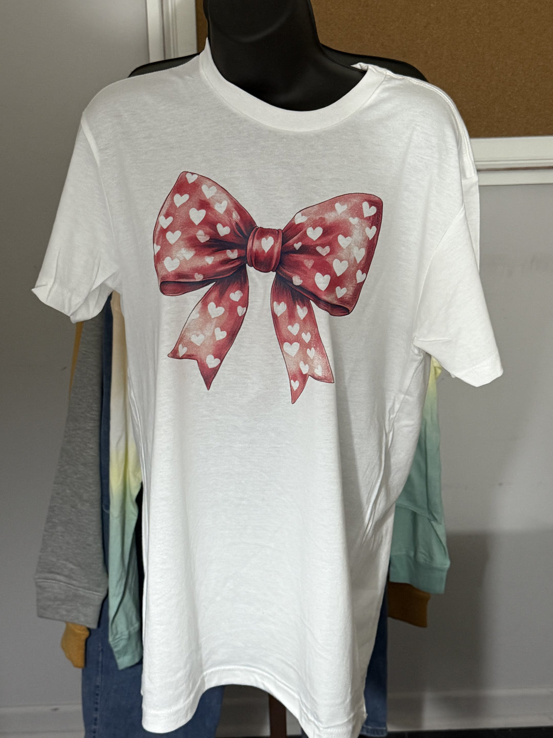 Red Hearts Bow Tee