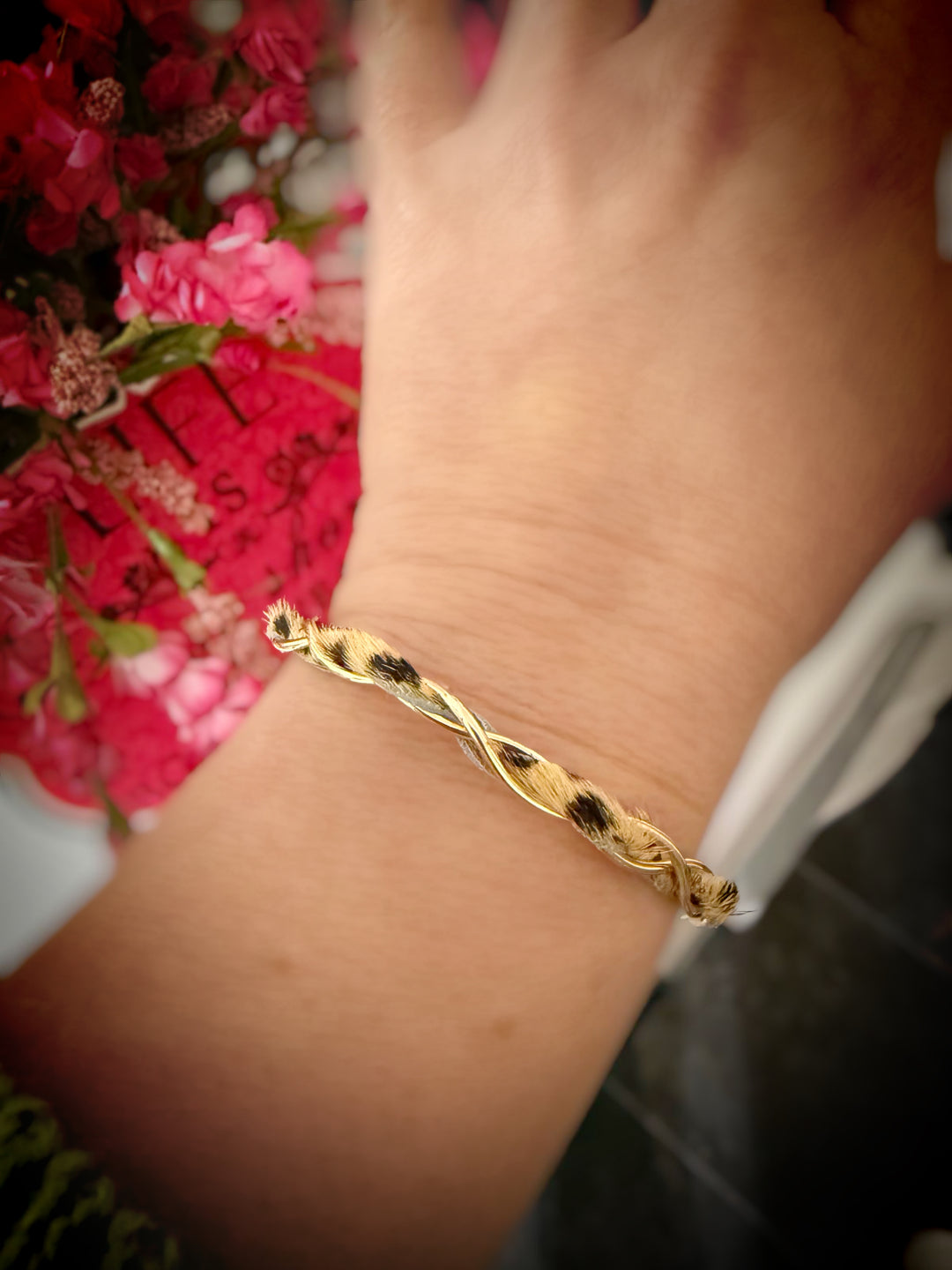 Delicate Cheetah Print Bracelet