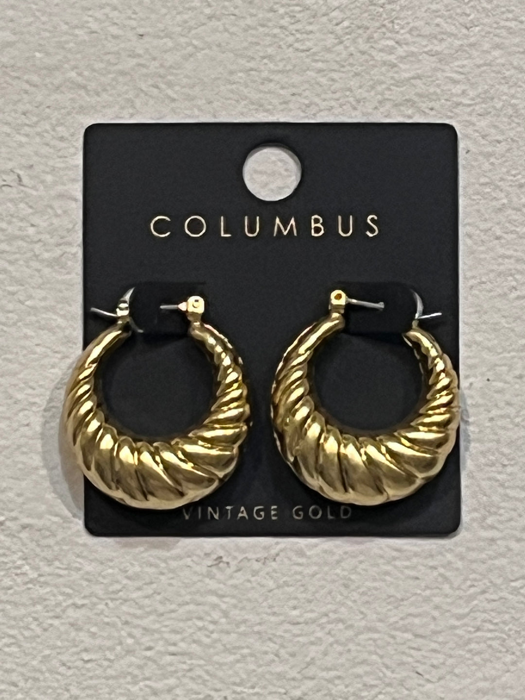 New Vintage 1 1/4" Earrings Gold