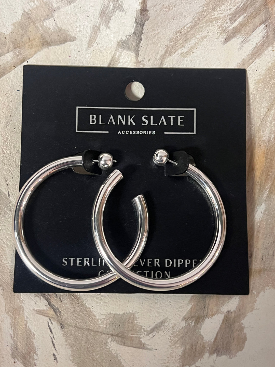 Tube Hoop earrings 45mm Silver