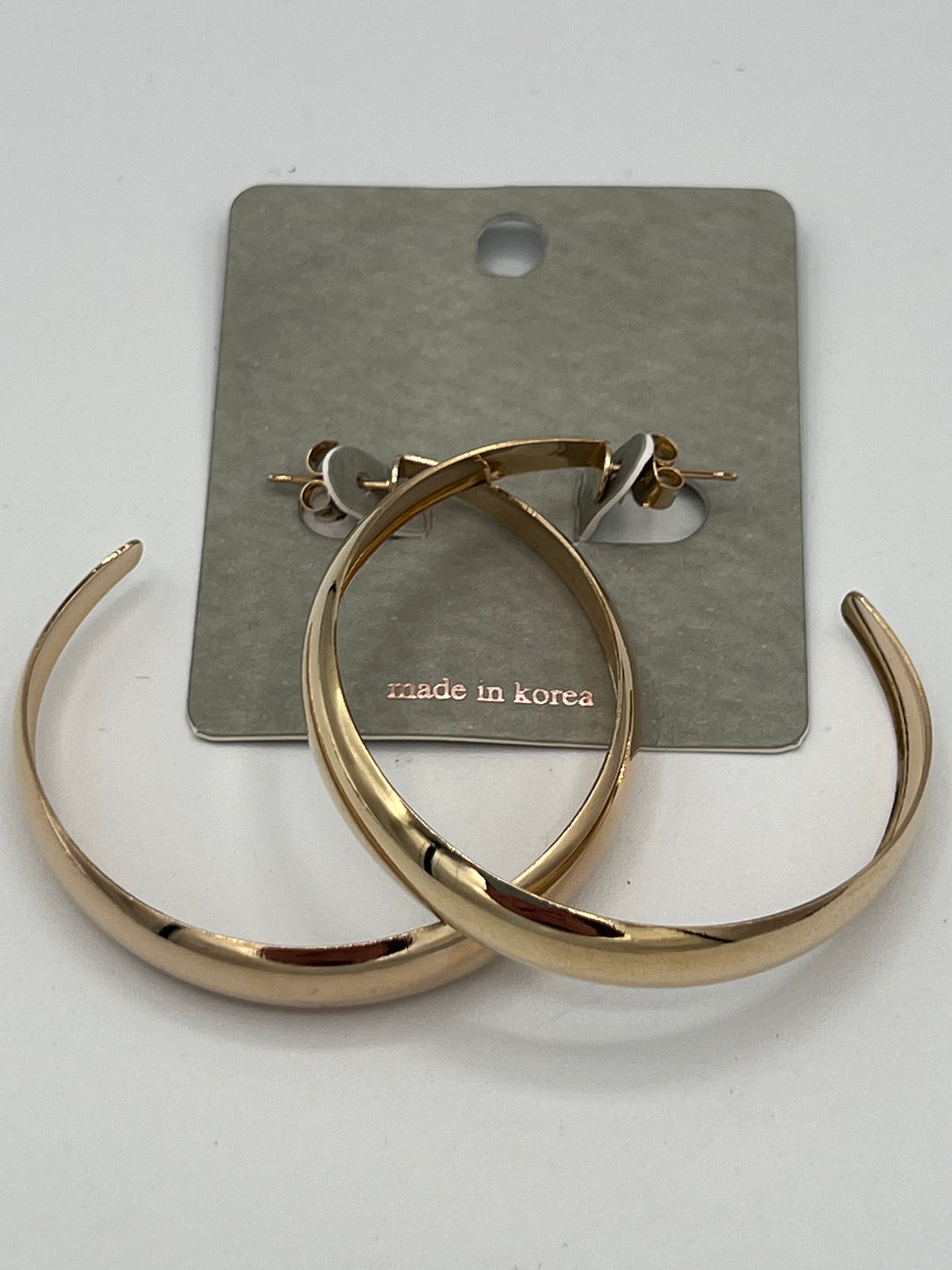 Hoop Earrings 2" Gold