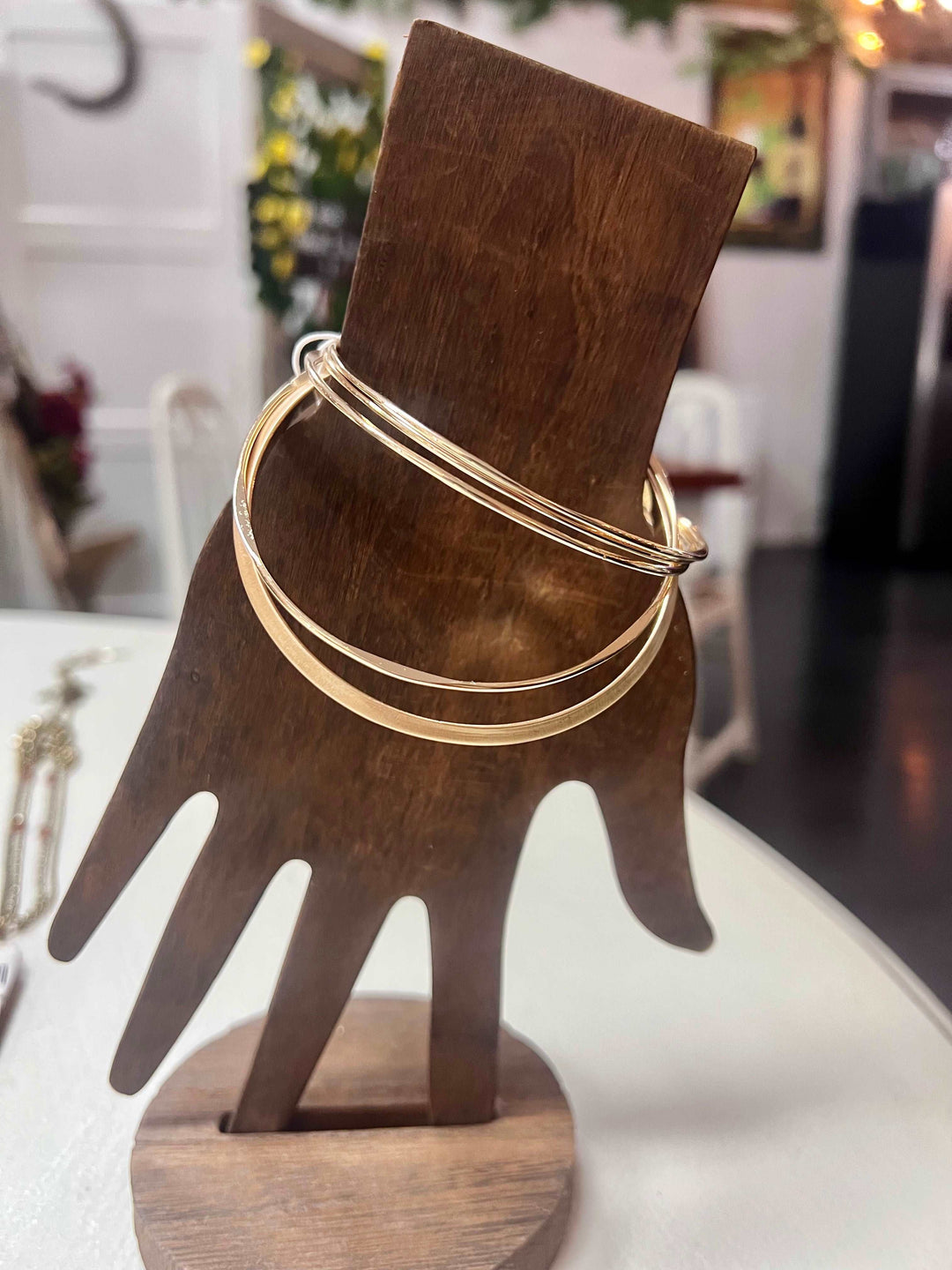 Gold Multi Design Bangle Bracelet Set