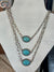 Oval Turquoise 3 Drop Necklace