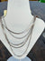 Silver Herringbone and Crystal 3 Necklace set
