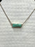 Dainty 1 1/4” Turquoise Bar on Gold Chain